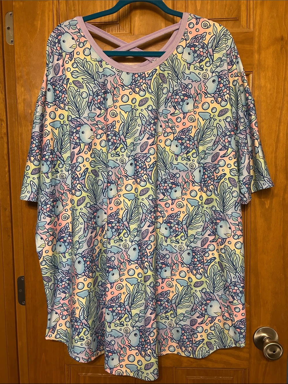 Enchanted Dress Shop Rainbow Fish Crossback Top 5x 🌈🐠🩷
